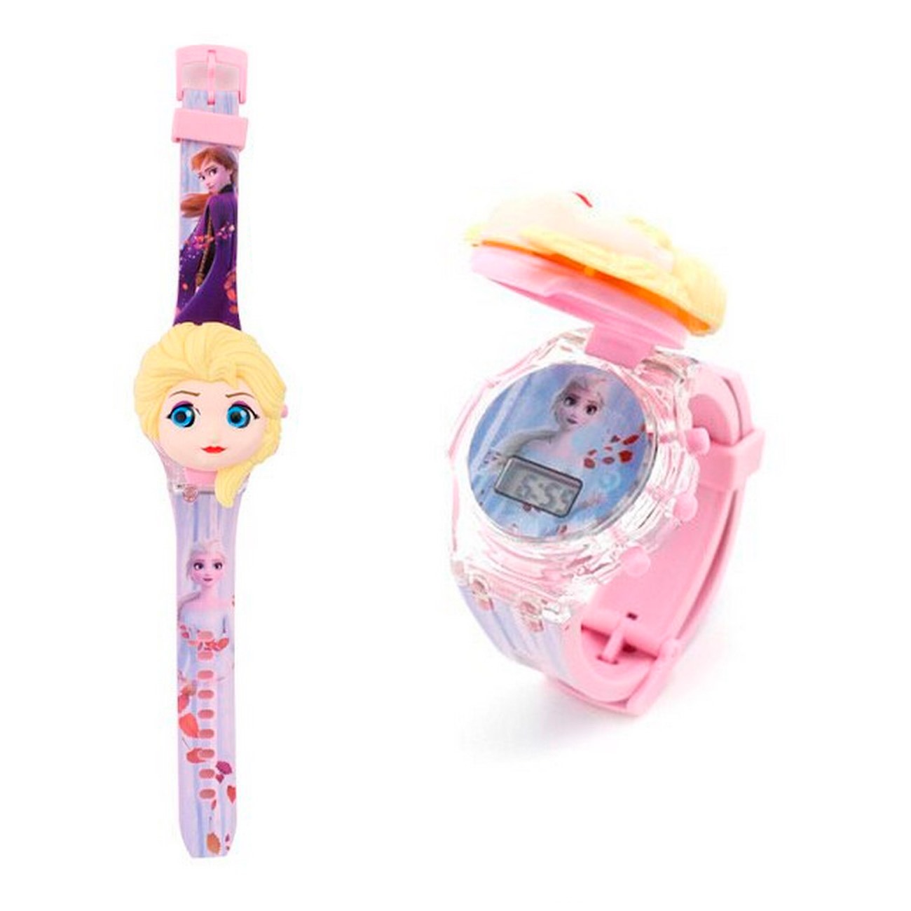 Reloj Niños Digital Luces Sonido Tapa Infantil Fronzen